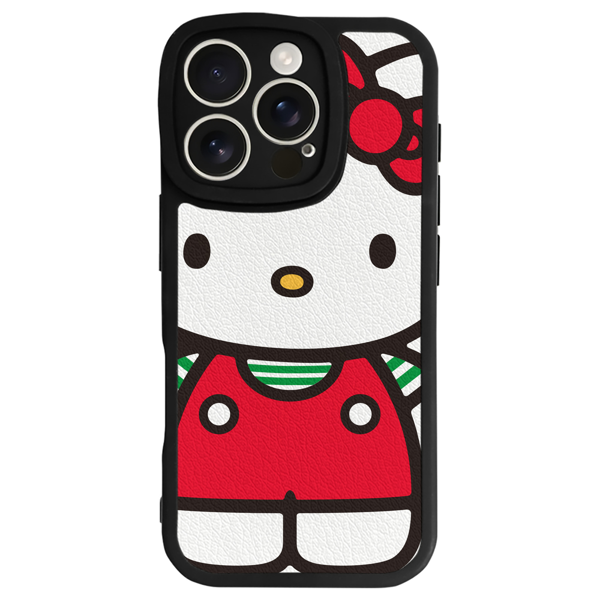 （画像用） Hello Kitty ハローキティ 【iPhone 16シリーズ対応】シリコンスマホケース（レザー調） 材質：シリコン